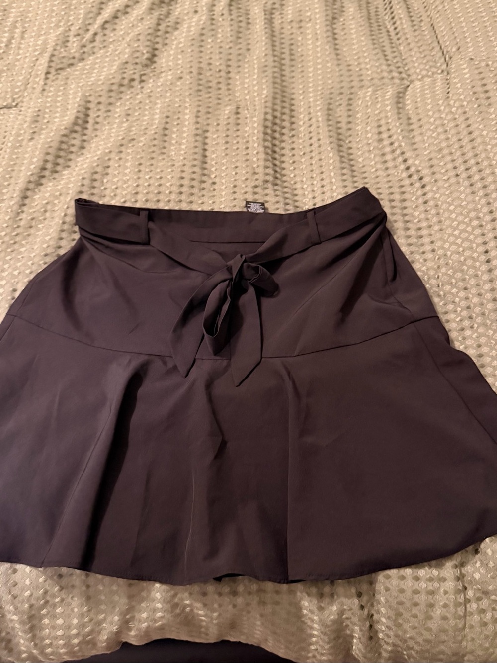 Soho Black Tie-Waist Circle Skirt